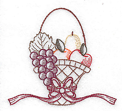 Embroidery Design: Single basket design<br> 3.46w X 3.10h