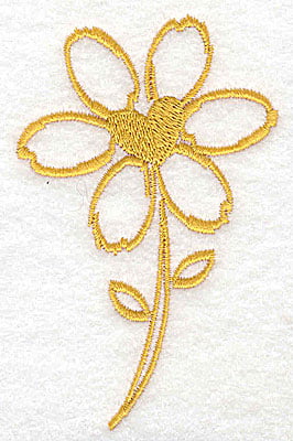 Embroidery Design: Daisy<br> 2.44w X 3.87h