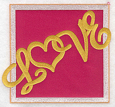 Embroidery Design: Love applique large<br> 4.99w X 4.52h