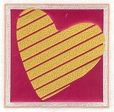 Embroidery Design: Valentine applique heart large<br> 4.93w X 4.93h