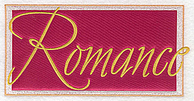 Embroidery Design: Valentine applique romance large <br> 6.89w X 3.40h
