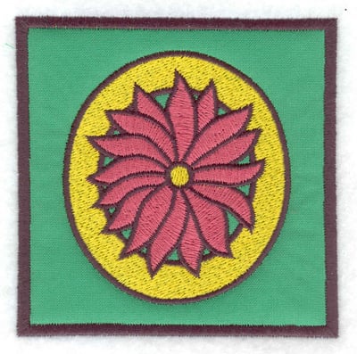 Embroidery Design: O applique<br> 3.88w X 3.88h