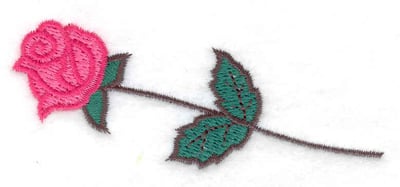 Embroidery Design: Single rose<br> 3.59w X 1.57h | Embroidery Legacy Embroidery Design: Single rose<br> 3.59w X 1.57h