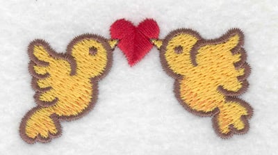 Embroidery Design: Love birds<br> 2.52w X 1.40h