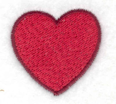 Embroidery Design: Heart<br> 1.57w X 1.53h