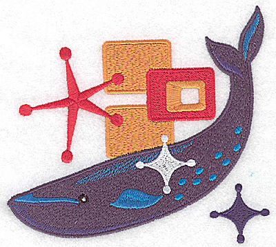 Embroidery Design: Whale large<br> 5.45w X 4.91h