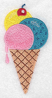 Embroidery Design: Ice Cream cone<br> 1.89w X 3.88h