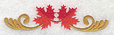 Embroidery Design: Victorian fall leaf design 3<br> 3.86w X 0.99h