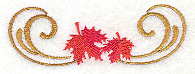 Embroidery Design: Victorian fall leaf design 8<br> 3.82w X 1.30h