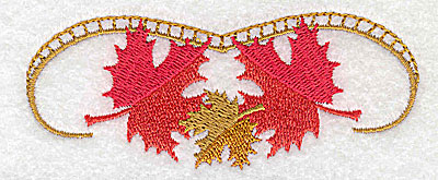 Embroidery Design: Victorian fall leaf design 15<br> 3.85w X 1.57h