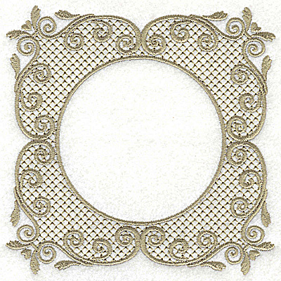 Embroidery Design: Victorian Lace like design A large<br> 4.96w X 4.96h