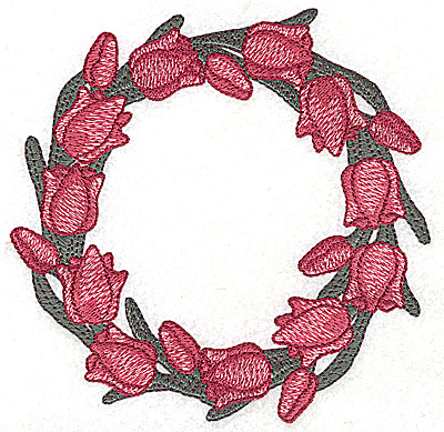 Embroidery Design: Circle of Tulips large<br> 4.96w X 4.92h | Embroidery Legacy Embroidery Design: Circle of Tulips large<br> 4.96w X 4.92h