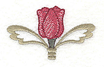 Embroidery Design: Single tulip head <br> 2.22w X 1.36h