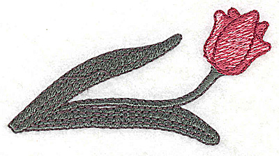 Embroidery Design: Single tulip large<br> 3.40w X 1.75h