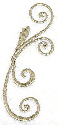Embroidery Design: Victorian swirl design large<br> 1.70w X 3.88h