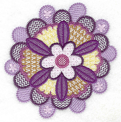 Embroidery Design: Floral doily large<br> 4.98w X 5.02h