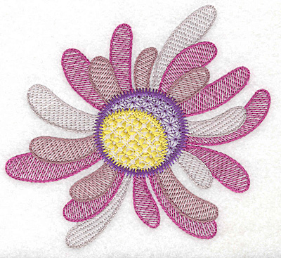 Embroidery Design: Petal flower large<br> 4.88w X 4.52h