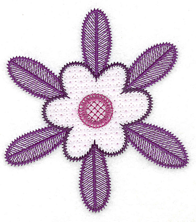 Embroidery Design: Flower large<br> 4.03w X 4.97h