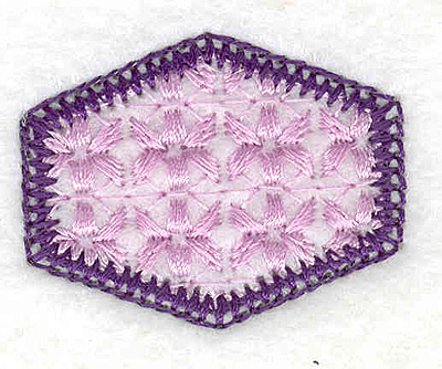 Embroidery Design: Hexagon pattern<br> 1.48w X 1.18h