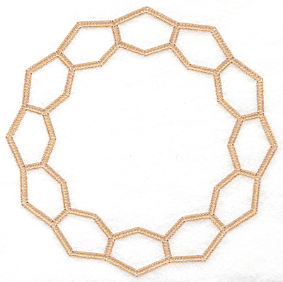 Embroidery Design: Honeycomb Circle<br> 7.35w X 7.36h