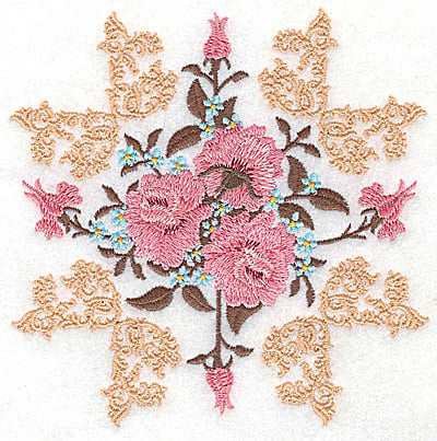 Embroidery Design: Victorian Roses B<br> 4.98w X 4.98h
