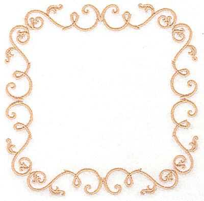 Embroidery Design: Swirly frame<br> 4.98w X 4.98h