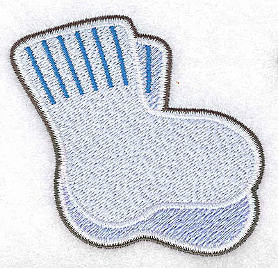 Embroidery Design: Baby booties boy large<br> 3.07w X 2.90h