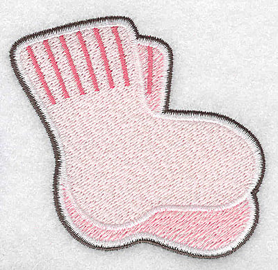 Embroidery Design: Baby booties girl large<br> 3.07w X 2.90h