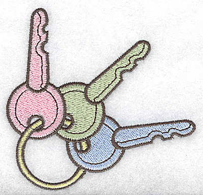 Embroidery Design: Key ring toy large<br> 3.55w X 3.39h