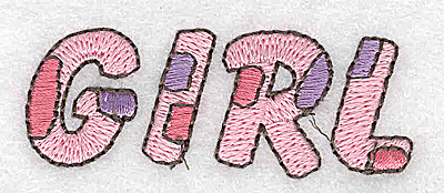 Embroidery Design: Girl<br> 2.38w X 0.90h