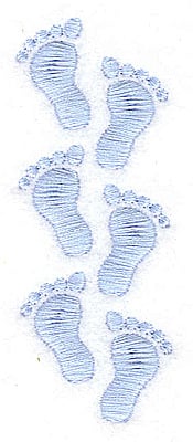 Embroidery Design: Footprint trio boy <br> 1.25w X 3.32h
