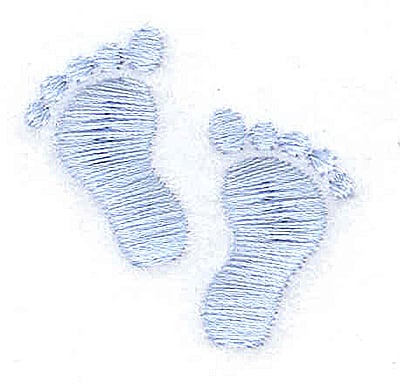 Embroidery Design: Footprint boy<br> 1.25w X 1.23h