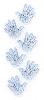 Embroidery Design: Handprint trio boy<br> 1.10w X 3.08h