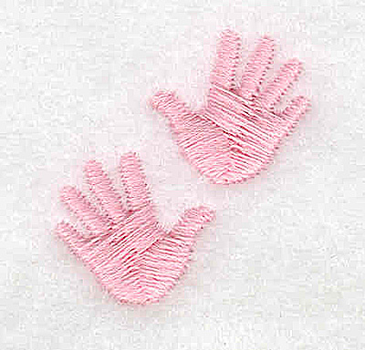 Embroidery Design: Handprint girl<br> 1.10w X 1.14h