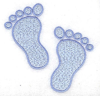 Embroidery Design: Footprint large boy<br> 2.92w X 2.91h