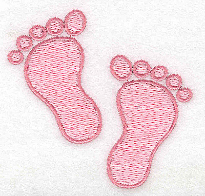 Embroidery Design: Footprint large girl<br> 2.92w X 2.91h