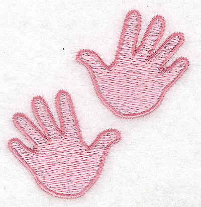 Embroidery Design: Handprint large girl<br> 2.57w X 2.67h