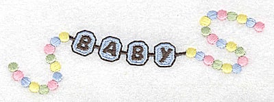 Embroidery Design: Beaded baby boy bracelet large<br> 4.92w X 1.64h