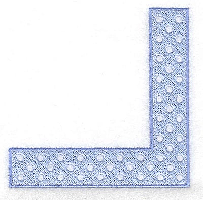 Embroidery Design: Corner with circles boy<br> 3.57w X 3.56h