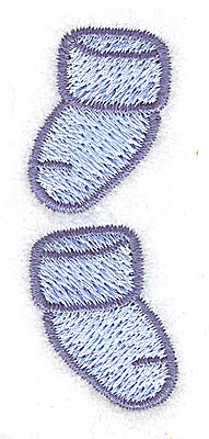 Embroidery Design: Baby bootie pair boy<br> 0.88w X 2.35h