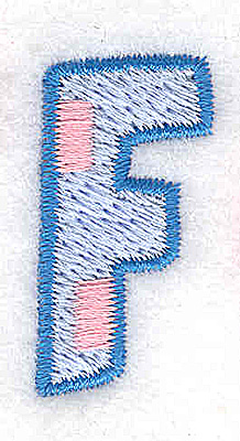 Embroidery Design: F small<br> 0.64w X 1.27h
