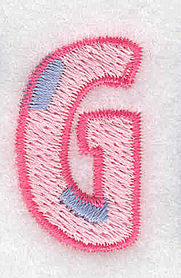 Embroidery Design: G small<br> 0.75w X 1.29h