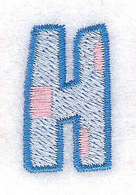 Embroidery Design: H small<br> 0.74w X 1.27h