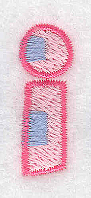 Embroidery Design: I small<br> 0.47w X 1.28h