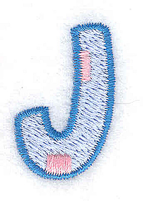 Embroidery Design: J small<br> 0.81w X 1.28h