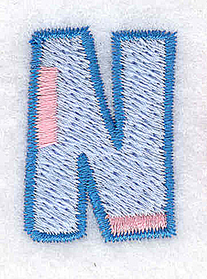 Embroidery Design: N Small <BR> 0.88Wx1.26H
