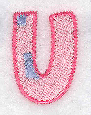Embroidery Design: U small<br> 0.90w X 1.28h