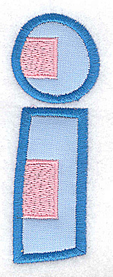 Embroidery Design: I applique large<br> 1.31w X 3.70h