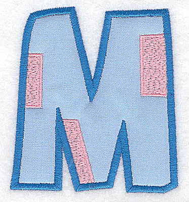 Embroidery Design: M applique large<br> 3.29w X 3.64h