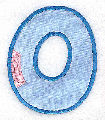 Embroidery Design: O applique large<br> 3.08w X 3.74h